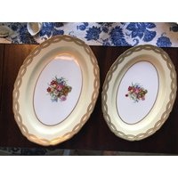 Paar Der 1930Er Jahre Vintage Oval Servierplatten Von Noritake Muster Classic/Schwer Zu Finden Seltene Muster, Das Ersatz Noch Nicht Haben von TreasuresofGG