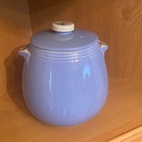 Hall Rose Parade Bean Topf Mit Deckel, Hall's Hochwertige Küchen 7-Zoll-Blau Floralen Akzenten, Keksdose von TreasuringFifty