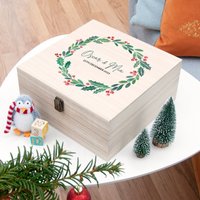 Personalisierte Paar Kranz Heiligabend Box von TreatRepublic