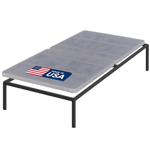 Treaton, 3,8 cm geteiltes Bunkiebrett für Matratze/Bett, komplett montiert, verbesserter Komfort und Unterstützung, Doppelbett (2er-Set), Grau von Treaton