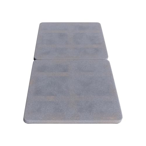 Treaton, 3,8 cm geteiltes Holz Bunkie Board Twin XL Size Bett - 2-teilig Untermatratzenstütze, fertig montiert, Stoff Lüftungsabdeckung - ersetzt Holzlatten oder Boxspring für Bettrahmen - Grau von Treaton