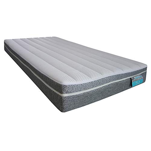 TREBOL Sleep Care Schlafzimmer, Bio-Baumwolle/HR mit Soja, Weiß/Grau, 70 x 140 cm von TREBOL