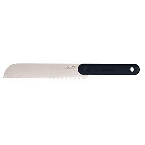 Trebonn - Bread Knife Black Edition, Gezacktes Brotmesser, 20 cm / 7,9" Klinge aus Japanischem Edelstahl. Soft-Touch-Griff mit Anti-Rutsch-Wirkung von Trebonn