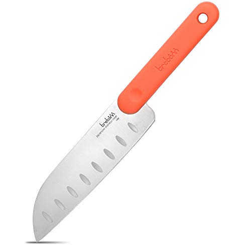 Trebonn - Santoku-Messer, Santoku-Küchenmesser, japanische Edelstahlklinge 18 cm. Rutschfester Soft-Touch-Griff von Trebonn