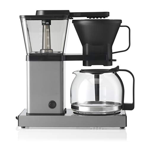 Gastronoma Trebs Filter-Kaffeemaschine 24110 - Kaffeemaschine mit Direktbrühsystem - 10 Tassen bei 1l Kapazität - Abschaltautomatik - Tropfstopp - Aluminiumdesign - Aluminium/schwarz von Gastronoma