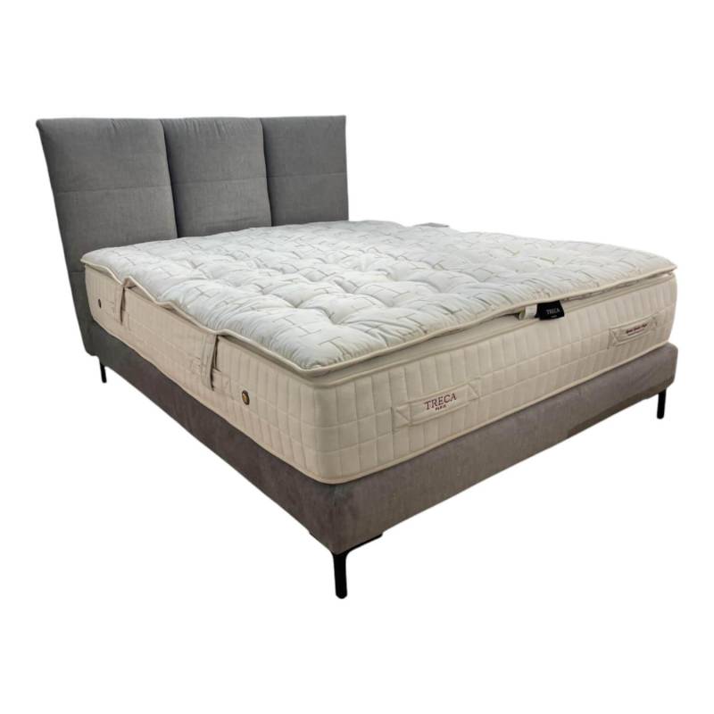 Bett Moon Stoff Endless CA16955 094 Grau Gestell Schwarz Matratze Imperial Symbi... von Treca Interiors