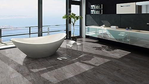 TRECOR® Dryback Vinylboden massiv zum Kleben - Holzdekor - 2 mm Stark (Eiche Old Rustik Dark, Vinylboden Musterstück) von Trecor