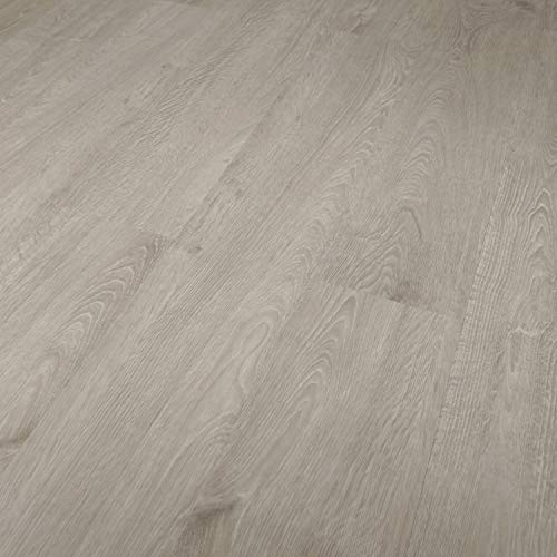 TRECOR® Klick Vinylboden RIGID 3.5 Massivdiele - 3,5 m stark mit 0,30 mm Nutzschicht - Sie kaufen 1 m² - WASSERFEST (Vinylboden 1 qm, Trend Oak White) von Trecor