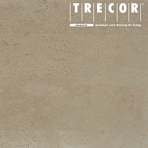 TRECOR Korkboden "SIENA" - Korkfertigboden mit CLIPEX Klicksystem in 24 Farben mit Keramiklack/Antiscratch Oberfläche lieferbar - Format: 900 x 300 x 10 mm (kieselgrau) von Trecor