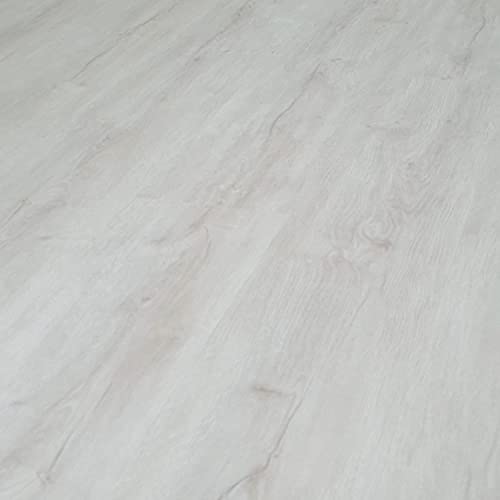 TRECOR Klick Vinylboden Designboden SPC RIGID Massivdiele 6,5 mm stark mit 0,5 mm Nutzschicht inclusive Trittschall - WASSERFEST -Sie kaufen 1 m² (1 m² | Vinylboden, Eiche Premium Weiß) von Trecor