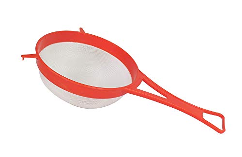 Tredoni 18cm Feines Nylon-Gittergewebe Sieb - Kunststoff Mehlsieb, Zimt/Zucker Pulver Spreizer (18 cm) von Tredoni