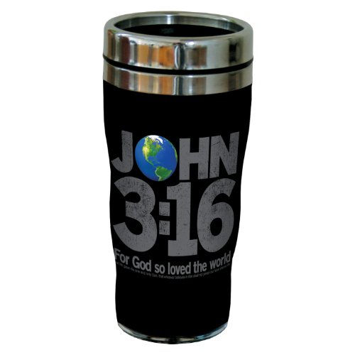 Tree-Free Greetings Baumfreie Grüße sg24202 modernes: John 3: 16 SIP 'n Go gefüttert Travel Tumbler von Tree-Free Greetings