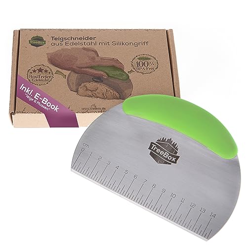 TreeBox Teigschaber aus Edelstahl und Silikon – Der Moderne Teigschneider ohne Plastik – Stabil und Hitzebeständig Teigschaber silikon - Perfekt für Kuchen, Torte und Plätzchen TreeBox Teigschaber aus Edelstahl und Silikon – Der Moderne Teigschneider ohne Plastik – Stabil und Hitzebeständig Teigschaber silikon - Perfekt für Kuchen, Torte und Plätzchen von TreeBox