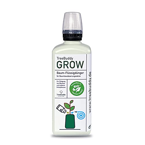 TreeBuddy Grow Flüssigdünger für Bäume 1 liter | Flüssiger Baumdünger für Bäume und andere Grünpflanzen | Baumdünger für Bewässerungssäcke | Nachhaltiger Baumdünger (1 Liter) von TreeBuddy