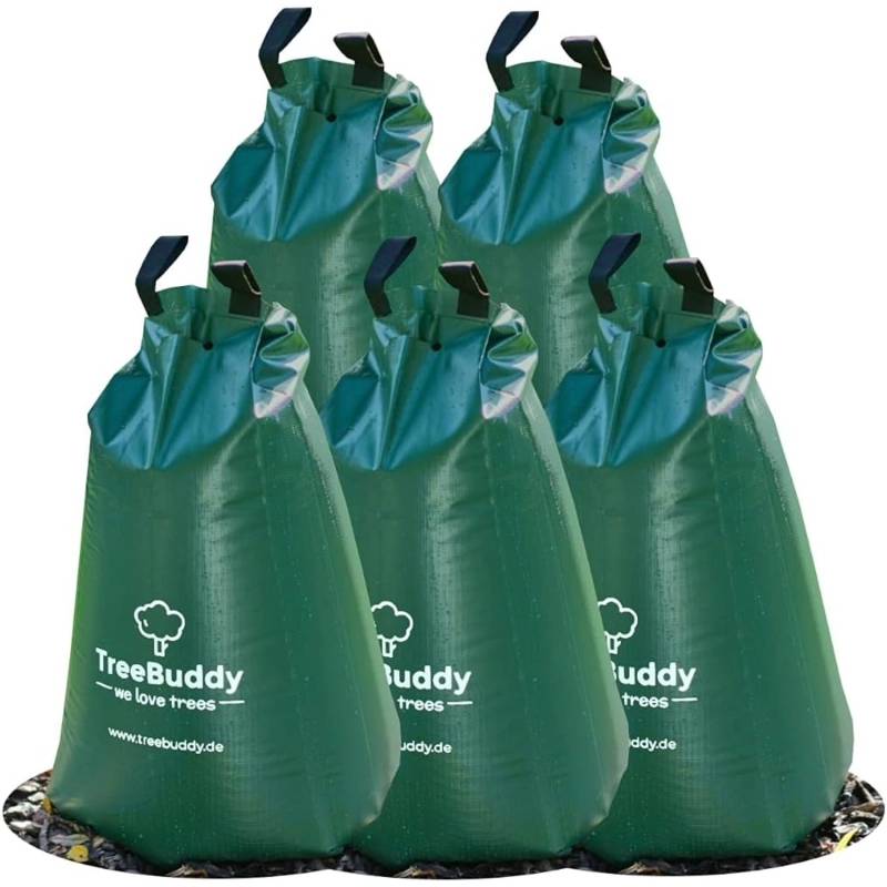 TreeBuddy Original Baumbewässerungssack 75l 5er Set Langzeitbewässerung Bäume bis 9h von TreeBuddy