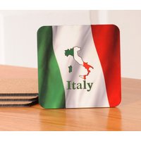 Italien-Flagge-Untersetzer - 4Er Set von TreeBudsDesigns