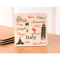 Italien-Untersetzer - 4Er Set von TreeBudsDesigns