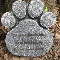 Personalisierte Haustier-Denkmal-steine-Hund Pfotenabdrücke Haustier-Grabmarker-Sympathie-Geschenk Für Den Verlust Von Haustier-Gravierte Jede von TreeFaceSchool