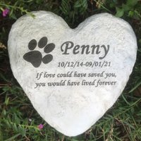 Personalisierte Hund Haustier Erinnerungssteine, Handbemalter Gartenstein Verlust Von Erinnerungsgeschenken, Sowohl Text Als Auch Muster Können von TreeFaceSchool