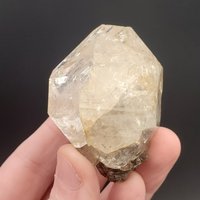 Großes Herkimer Diamant Zepter Kristall, Goldener Heiler Diamant, Selbst Gesammelt in Fonda Ny, 489 Karat von TreeFortBazaar
