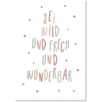 Print Druck Sei Wild Frech Wunderbar Spruch Kinderzimmer Print Druck Sei Wild Frech Wunderbar Spruch Kinderzimmer von TreeHouseGang