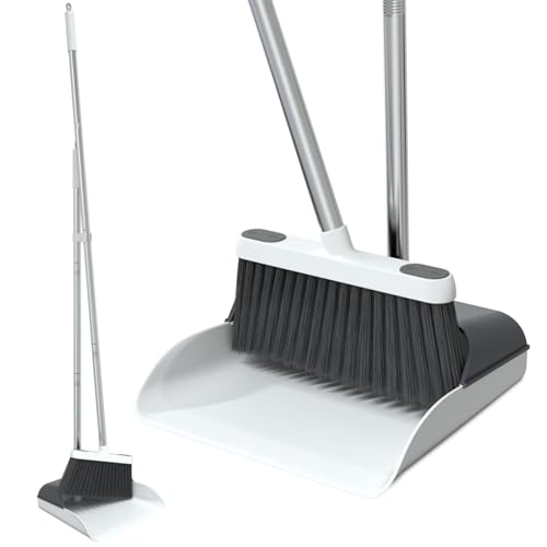 TreeLen Besen mit Kehrschaufel-Kombinations-Set Indoor, 50" Langer Griffbesen, stehende Kehrschaufel für Haushalt, Lobby, Küche, Büro, Außenbereich und Bodenreinigung TreeLen Besen mit Kehrschaufel-Kombinations-Set Indoor, 50" Langer Griffbesen, stehende Kehrschaufel für Haushalt, Lobby, Küche, Büro, Außenbereich und Bodenreinigung von TreeLen