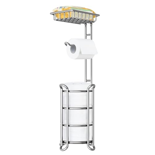 TreeLen Toilettenpapierhalter Ständer Toilettenpapierrollenhalter mit Ablage für Badezimmer Aufbewahrung Hält Telefon/Feuchttuch/Mega Rollen Glänzend Chrom TreeLen Toilettenpapierhalter Ständer Toilettenpapierrollenhalter mit Ablage für Badezimmer Aufbewahrung Hält Telefon/Feuchttuch/Mega Rollen Glänzend Chrom von TreeLen