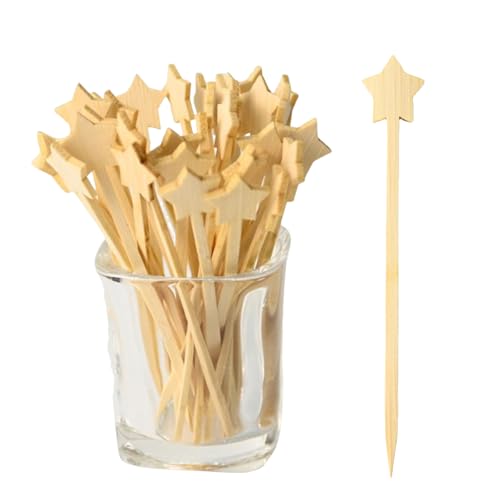 TreeMVI 200 Stück ausgefallene Cocktailspieße: 10,2 cm lange Zahnstocher aus Bambus für Vorspeisen, Obst, Dessert TreeMVI 200 Stück ausgefallene Cocktailspieße: 10,2 cm lange Zahnstocher aus Bambus für Vorspeisen, Obst, Dessert von TreeMVI