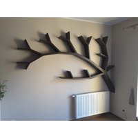 Baumzweig Bücherregale Für Die Wand, Einzigartiges Rustikales Baumwandregal, Bücherständer, Bauernhaus-Bücherregal, Dekorative Bibliothek von TreebookShelfArt