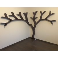 Dekorative Hölzerne Baum-Bücherregale, Dekorative Bibliothek, Bauernhaus-Bücherregale, Rustikale Baumzweig-Bücherregale, Bücherständer von TreebookShelfArt