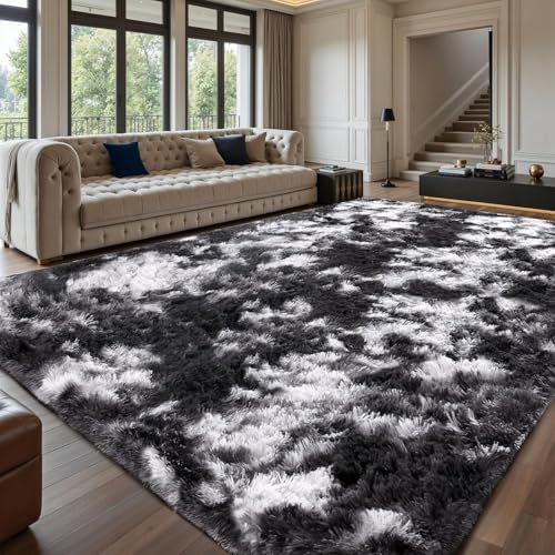 Treeboy Hochflor Teppich Grau Teppich Wohnzimmer 140x200 Waschbar Anti-Rutsch Extra Große Teppiche Schlafzimmer Flauschige Moderne Teppiche Matte Teppichen für Schlafzimmer Kinderzimmer Treeboy Hochflor Teppich Grau Teppich Wohnzimmer 140x200 Waschbar Anti-Rutsch Extra Große Teppiche Schlafzimmer Flauschige Moderne Teppiche Matte Teppichen für Schlafzimmer Kinderzimmer von Treeboy