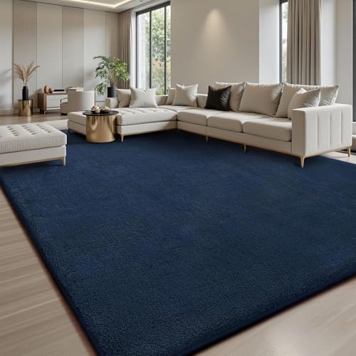 Treeboy Teppich Wohnzimmer 275x370 Flauschiger Weicher Kurzflor Teppich - Moderner Wohnzimmerteppich auch für Schlafzimmer & Kinderzimmer, Carpet mit Anti-Rutsch & Waschbar - Teppiche Gegend von Treeboy
