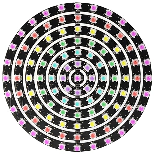 Treedix 109 LED 7 Ringe 5050 RGB LED Ringlampe Licht 109 Pixel LED Matrix Adressierbar Full Dream Color DC 5V kompatibel mit Arduino und Raspberry Pi von Treedix