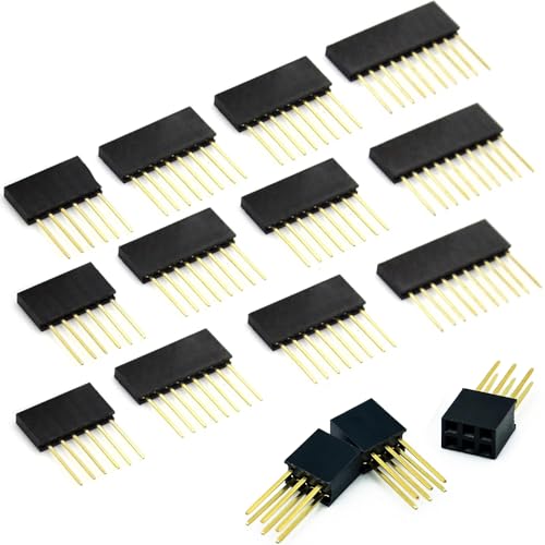 Treedix 4 Sets von Stiften Stacking Headers Kit Weibliche Köpfe, abnehmbar, kompatibel mit Arduino UNO R3 (15 Stück insgesamt) von Treedix