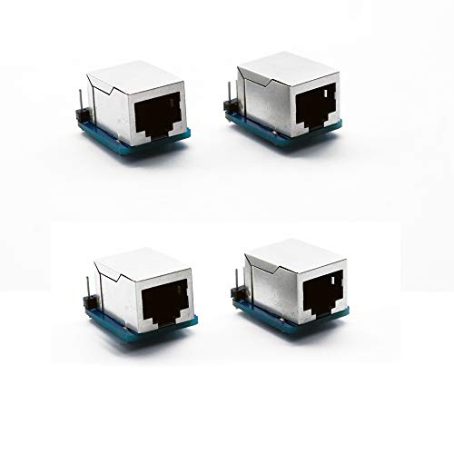 Treedix 4 Stück RJ45 8-poliger Stecker (8P8C) und Breakout Board Kit kompatibel mit Ethernet DMX-512 RS-485 RS-422 RS-232 (unassambled) von Treedix