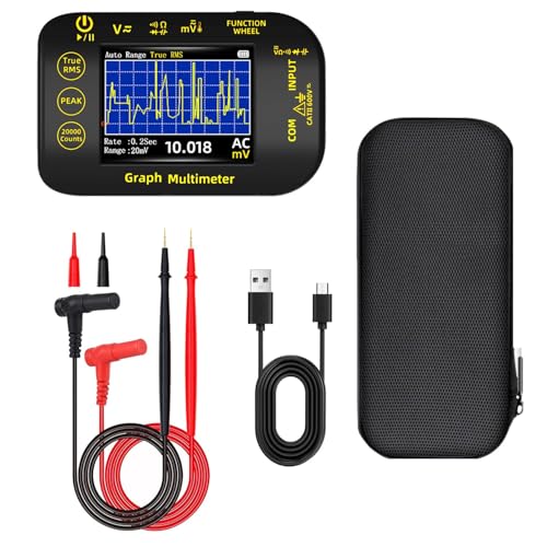 Treedix Digital-Multimeter, 20000 Counts mit Aufzeichnungsmodus, 1000V Spannungsprüfer, wiederaufladbares Multimeter mit AC/DC-Spannung, Widerstand, Durchgangsprüfung, Diode, Kapazität, Temperaturmess Treedix Digital-Multimeter, 20000 Counts mit Aufzeichnungsmodus, 1000V Spannungsprüfer, wiederaufladbares Multimeter mit AC/DC-Spannung, Widerstand, Durchgangsprüfung, Diode, Kapazität, Temperaturmess von Treedix
