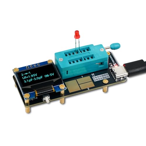 Treedix GM328 Transistor Tester, Multifunktionstester mit buntem Display, LCR/ESR-Messgerät, Bauteiltester für MOSFET/PNP/NPN, Kondensator, Diode, Widerstand, SMD, Triode & Zener-Diode Treedix GM328 Transistor Tester, Multifunktionstester mit buntem Display, LCR/ESR-Messgerät, Bauteiltester für MOSFET/PNP/NPN, Kondensator, Diode, Widerstand, SMD, Triode & Zener-Diode von Treedix