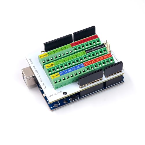 Treedix Schraube Klemme Hut Block Breakout Modul Set für Arduino UNO R3, Horn Sockel Connector, Expansion Board Breakout für Arduino Treedix Schraube Klemme Hut Block Breakout Modul Set für Arduino UNO R3, Horn Sockel Connector, Expansion Board Breakout für Arduino von Treedix