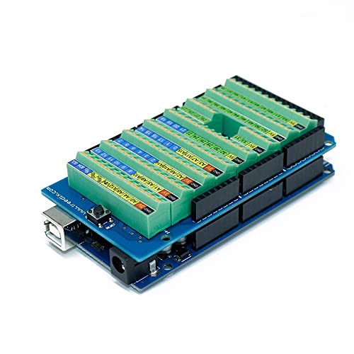Treedix Schraubklemmenblock Breakout Shield Board Modul Erweiterungsplatine Breakout Modul kompatibel mit Arduino MEGA-2560 von Treedix