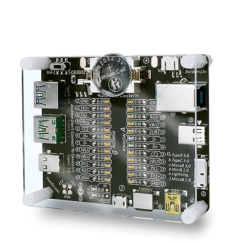 Treedix USB-Kabeltester, USB-C-Kabeltester, Datenkabeltester Prüfplatine für Typ-C, Typ A, Typ B, Micro Mini Lightning-Kabel, schnell den Kabelsalat sortieren, indem Sie die LEDs überprüfen Treedix USB-Kabeltester, USB-C-Kabeltester, Datenkabeltester Prüfplatine für Typ-C, Typ A, Typ B, Micro Mini Lightning-Kabel, schnell den Kabelsalat sortieren, indem Sie die LEDs überprüfen von Treedix