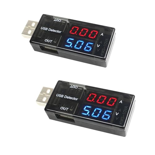 Treedix USB Messgerät Tester USB Tester Spannungs- und Stromprüfer, Batteriekapazitätsprüfer, LCD-Display USB Kabel Ladegerätedetektor Treedix USB Messgerät Tester USB Tester Spannungs- und Stromprüfer, Batteriekapazitätsprüfer, LCD-Display USB Kabel Ladegerätedetektor von Treedix