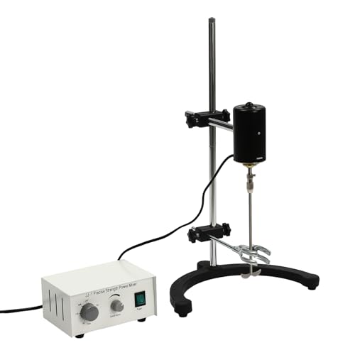 Laborrührer Elektrisch Überkopfrührer Rührwerk 100 W 0-3000 U/min Laborrührer Präzisionsmischer mit 0-120 Min Timer von Treeisland