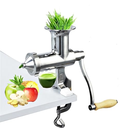 Manuelle Weizengraspresse Edelstahl Weizengras Entsafter Beerenpresse Saftpresse für Obst und Gemüsepresse von Treeisland
