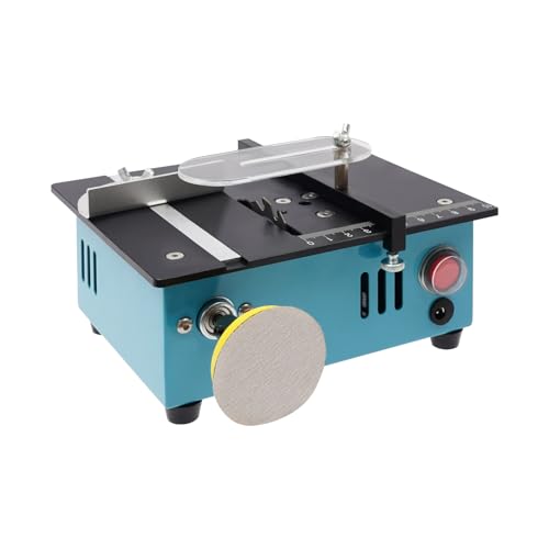 Mini Tischkreissäge mit 4 Klingen, 96 W Multifunktionale Tischkreissäge Tragbare Tischsäge für Holzbearbeitung zum Schneiden und Schleifen von Treeisland