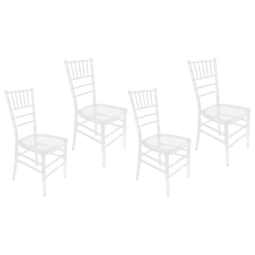 Transparenter Stuhl, 4er Set durchsichtig Stuhl transparent Esszimmerstuhl für Veranstaltungen, Hochzeiten, Partys von Treeisland