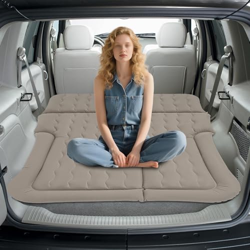 Treeisland Auto Matratze SUV Luftmatratze Aufblasbare Camping Bett für Auto, Aufblasbare Matratze für Reisen Camping Outdoor Aktivitäten (Grau) von Treeisland