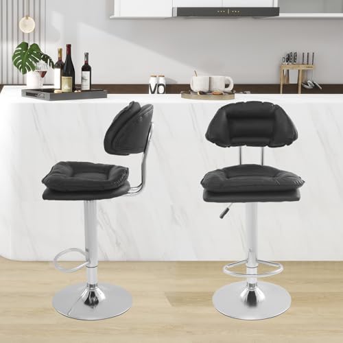 Treeisland Barhocker 2er Set Höhenverstellbar Barstühle 360° Drehbarer Küchenstühle mit Rückenlehne und Fußstütze für Esszimmer Küche Bar Treeisland Barhocker 2er Set Höhenverstellbar Barstühle 360° Drehbarer Küchenstühle mit Rückenlehne und Fußstütze für Esszimmer Küche Bar von Treeisland