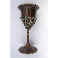 Baum Des Lebens Kiddush Tasse in Braun Erdtöne Baum Des Lebens Kiddush Tasse in Braun Erdtöne von TreeofLifeMetalworks