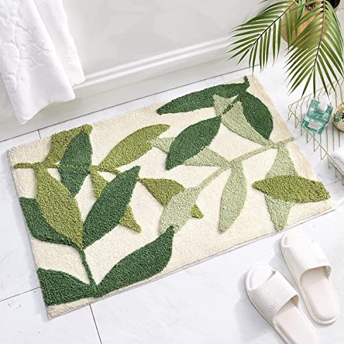 Treer-shop Badematte rutschfest Waschbar, Mikrofaser Flauschige Weich Badezimmerteppich Absorbent Badteppich für Badezimmer, Badewanne, Eingang, Türmatte 50x80cm von Treer-shop