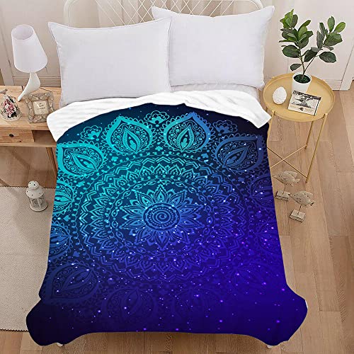 Treer Kuscheldecke Flanell Decke Überwurf - 3D Mandala Druck Wohndecke Weiche Mikrofaser Fleecedecke als Sofadecke, Couchdecke, Sofaüberwurf, Bettüberwurf, Tagesdecke (150X200cm,Gradient) von Treer-shop